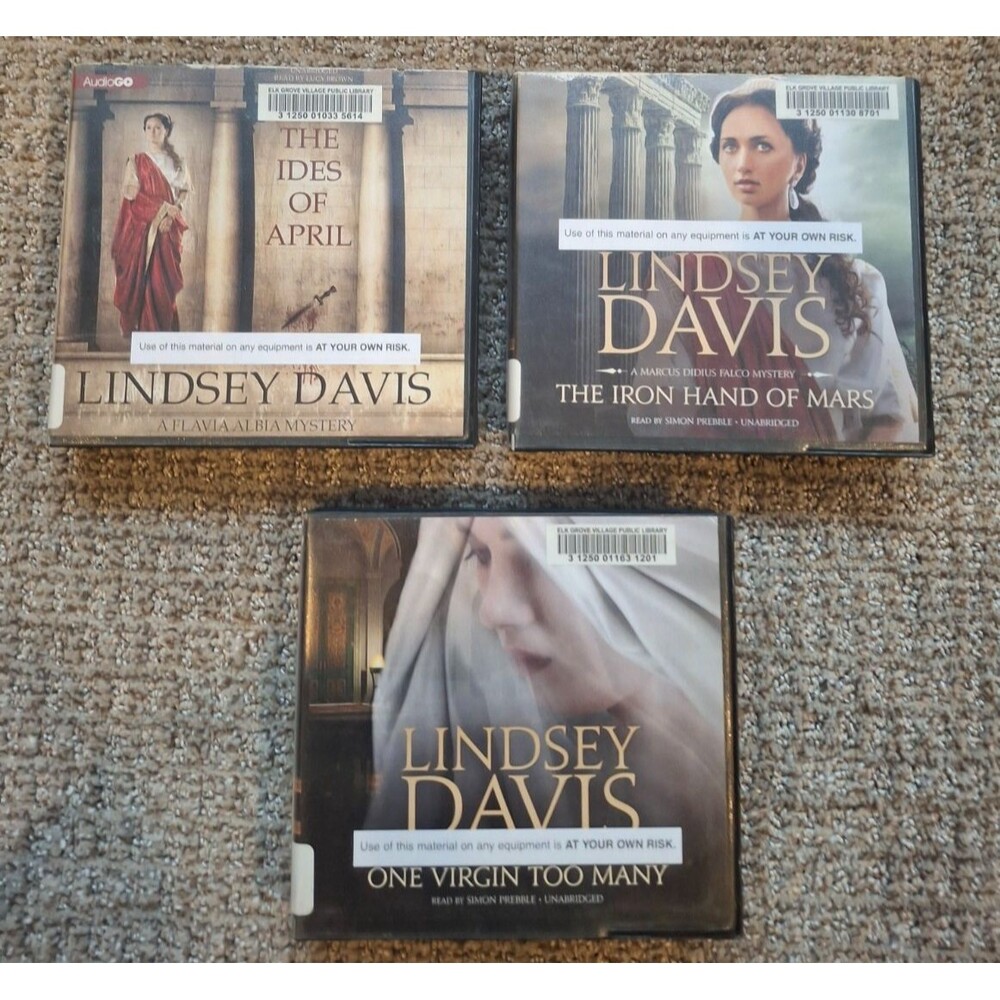 Lindsey Davis Lot of 3 Audiobooks Books on CD Unabridged Historical Mystery